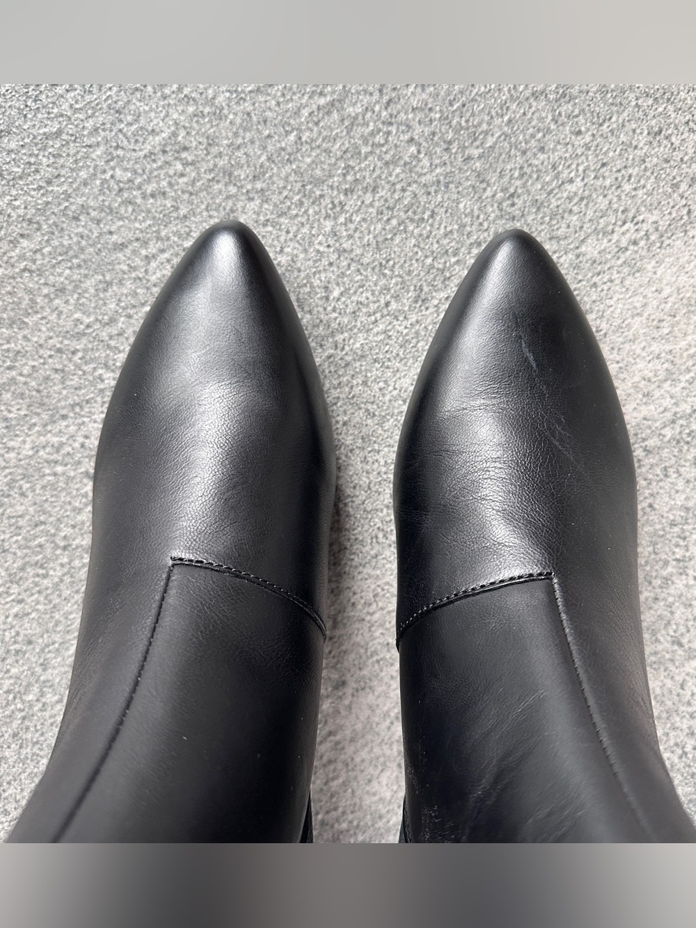 NIB Clarks "Ellanie Vibe" Black Leather Pointed Toe Ankle Booties Side Zip 7.5 - Picture 10 of 14